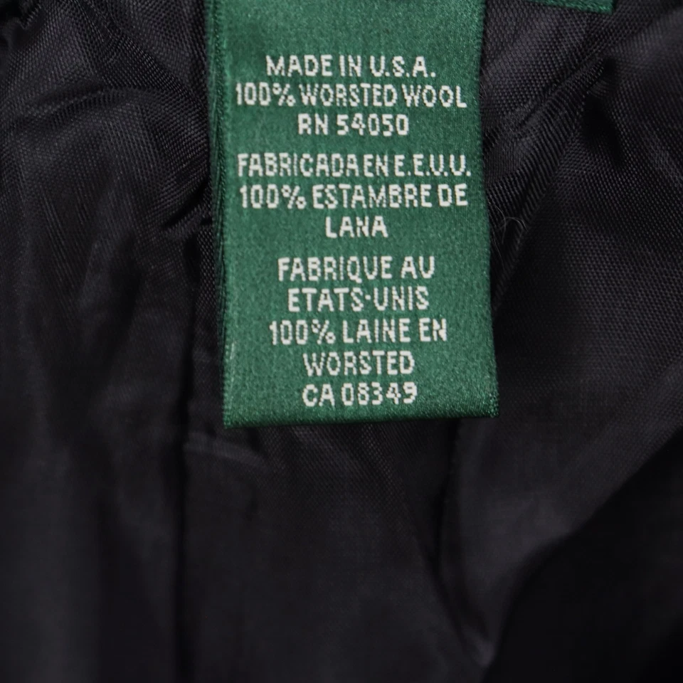 Pantalones plisados de lana adornada azul marino talla 16 Lauren Ralph Lauren para mujer Foto 3 de 4