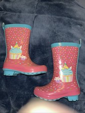 Wonder Nation Kids Rain Boots Cupcake Print Pink Size 5/6