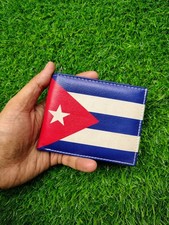Cuba Flag Printed Vegan Leather Bifold Wallet