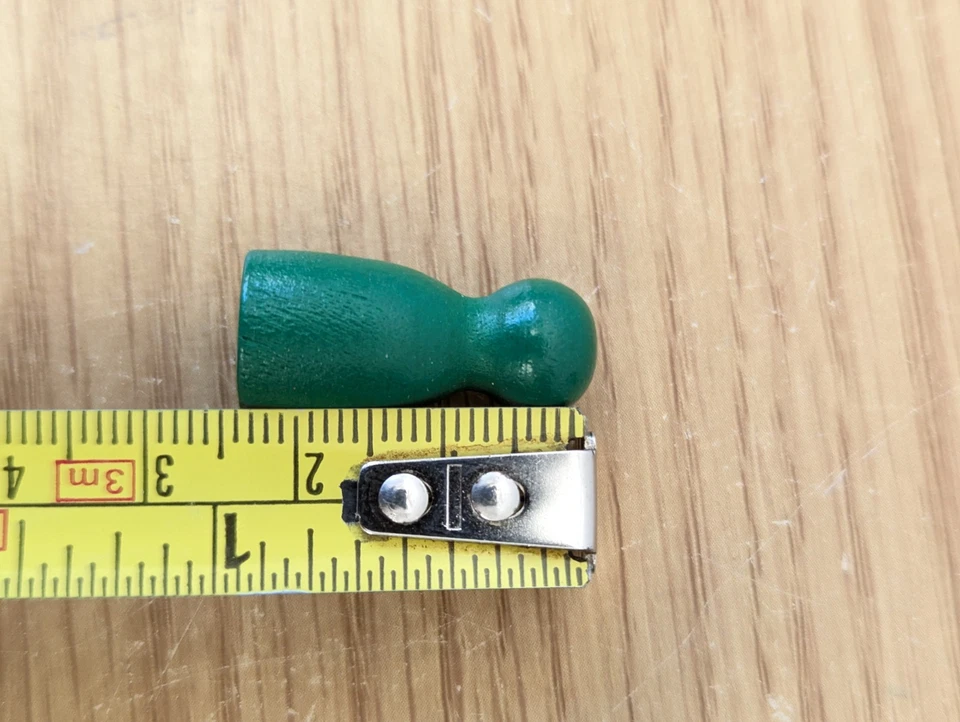 2 Wooden Green Pawns 25mm Playing Piece Board Game Tokens Spare Parts Bits - Image 3 of 3