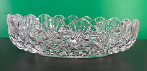WATERFORD Cut Crystal Master Cutter CENTERPIECE Oval BOWL 11" x 7" BOX - SIGNED - Picture 6 of 15