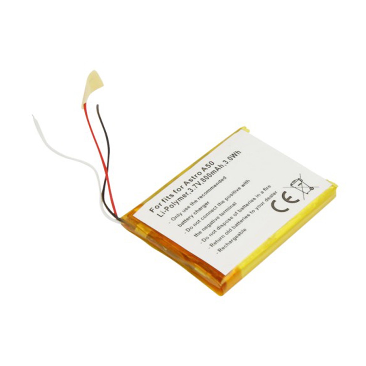 Batterie Li-Polymer 800mAh pour casque Astro A50 Avizar 3.7V
