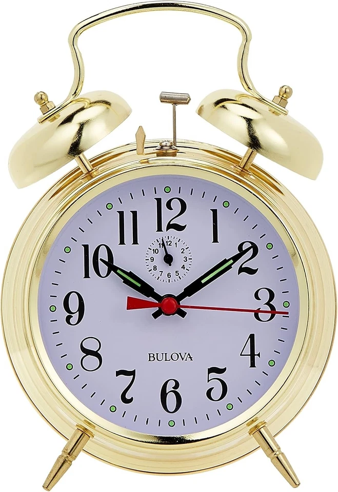 B8124 Bellman Classic Gold Alarm Clock with Luminous Hands - Luxurious Design Foto 3 de 4