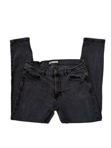 Jeans ajustados Zara negros elásticos unisex adultos talla 34x29 buen estado👖 - Imagen 8 de 12