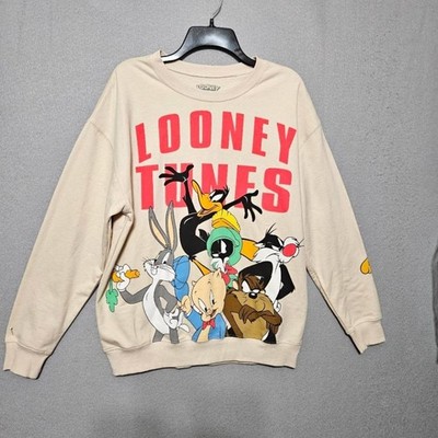 Looney Tunes Warner Bros. Womens Sweatshirt: Bugs Tazz Porky Sylvester Sz LG