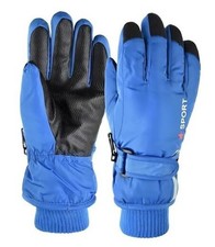 Kids Winter Snow Ski Gloves - Boys Girls Warm Glove Breathable 5-10Y Blue
