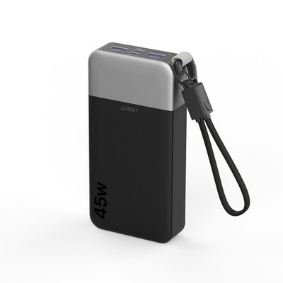 Power Bank 20000mAh 45W Charging Portable External Battery with Detachable Cable