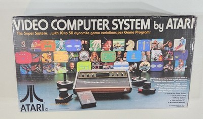 Original Atari 2600 Heavy Sixer Console In Chess Piece Box With Games Working!!