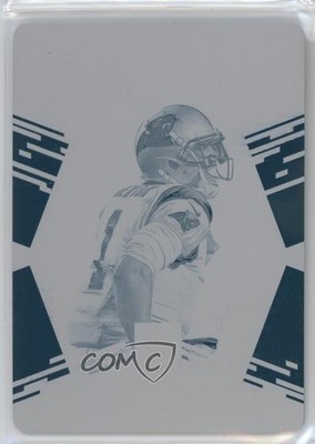 2017 Donruss Elite Fired Up Printing Plate Cyan 1/1 Cam Newton #5 02wb