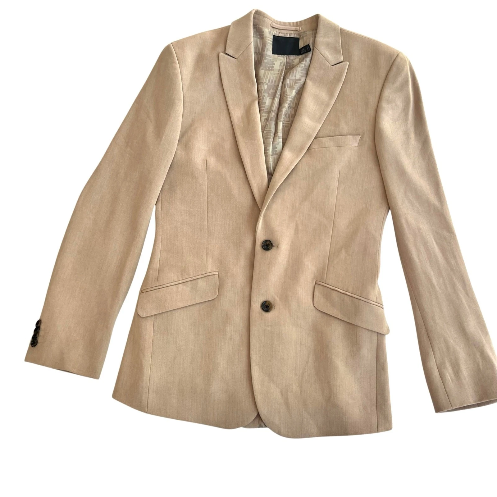 ASOS Men’s Beige Tailored Blazer 38R Smart Casual Minimalist