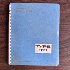 TEKTRONIX TYPE 321 OSCILLOSCOPE INSTRUCTION MANUAL 070-196
