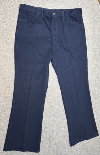 Vtg 1970s Mr. Leggs Mens Flare Leggs Leg Slacks Disco Size 42x32 Contrast Stitch