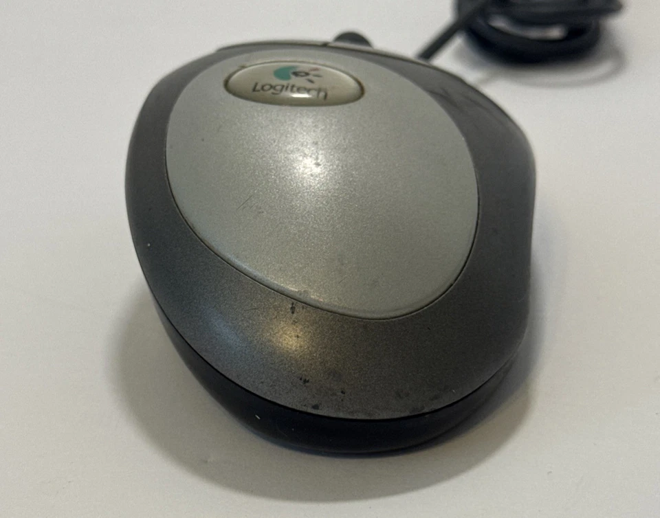 RARE Logitech Mouseman Dual Sensor Optical USB Wheel Mouse M-BL63B Corded (Read) - Image 4 of 4