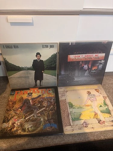Elton John Vinyl Record Lot Of 4 Goodbye Yellow Brick Road, Captain Fantastic