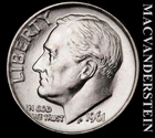 1961 Silver Roosevelt Dime - Choice Gem Brilliant Uncirculated  Lustrous  #L3320