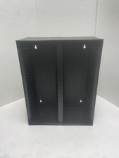 Vintage ALPHA CD Storage 60 Slot Jewel Case Media Holder Rack Wall Mount Black