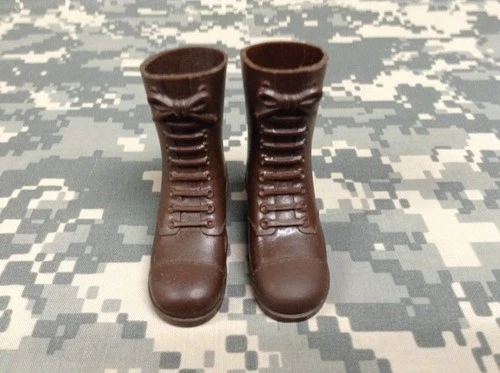 Vintage 1964 Hasbro Early Rubber Hong Kong Brown Boots Soft - Read
