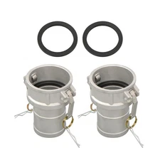 2-PCS Aluminum Type C Cam Lock Fittings,Cam and Groove Hose Fitting,3" Couplings