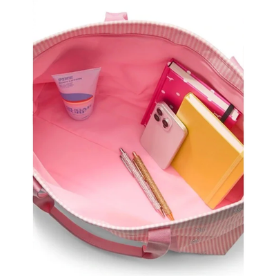 Victoria's Secret VS Heritage Stripe Tote Bag with Rhinestone Logo