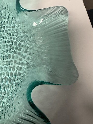 Arcoroc France Sapphire Blue & Turquoise Glass Fish Shaped Plates, Set Of 6 - Picture 11 of 11
