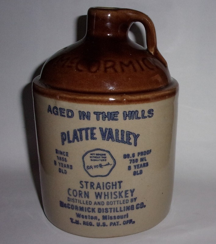 McCormick Platte Valley Straight Corn Whiskey Crock Jug Weston MO