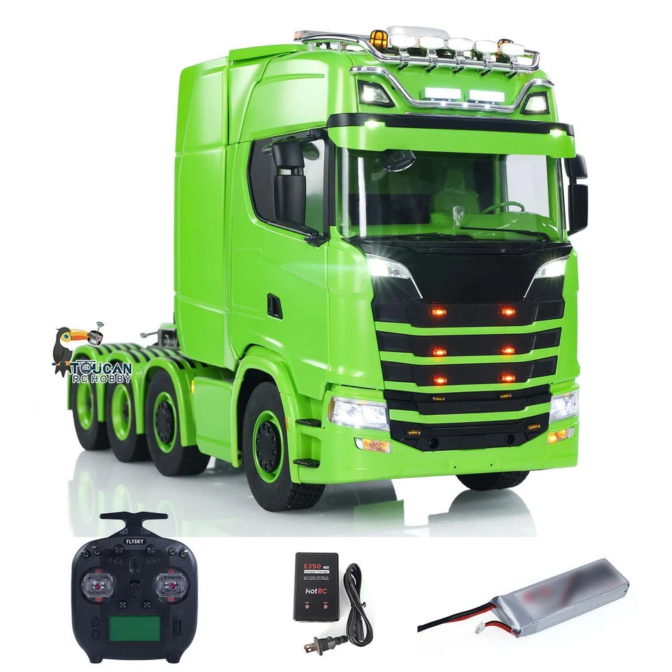 ST8 Radio Metal Chassis 1:14 8*8 RC Tractor Truck 770S RTR Lorry Car Sound Smoke - Image 2 of 4