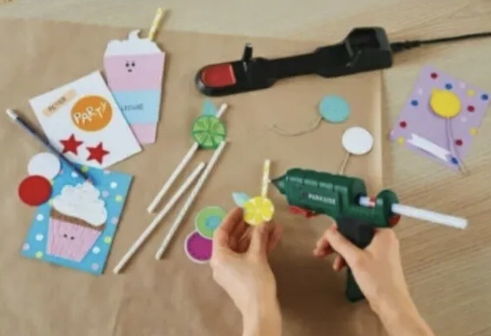 Parkside Hot Glue Gun Sticks Cordless Corded with Stand Wireless