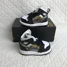 Nike Air Jordan 1 MID TD Toddler Kids Shoes SZ 3C Hologram DR9494-001
