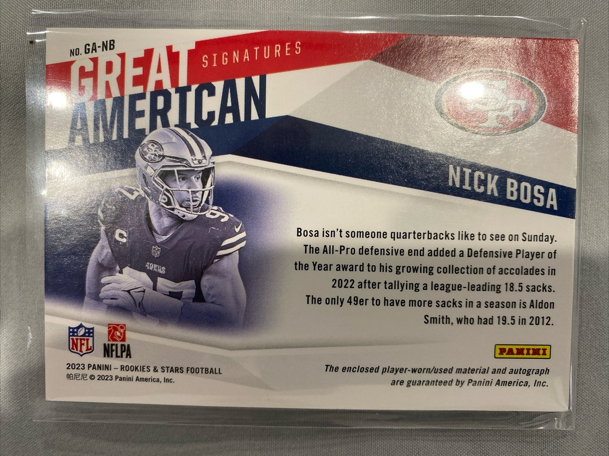 2023 Rookies And Stars Nick Bosa Auto /99 Player Worn 49ers Great