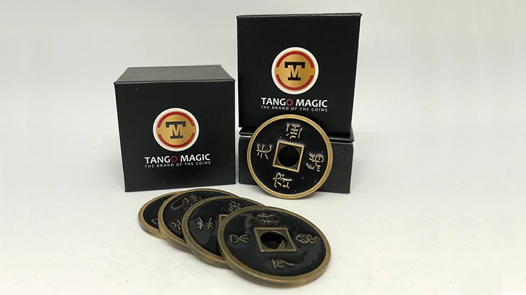 Dollar Size Shell Chinese Coin (Black) by Tango Magic (CH024) - Picture 1 of 1