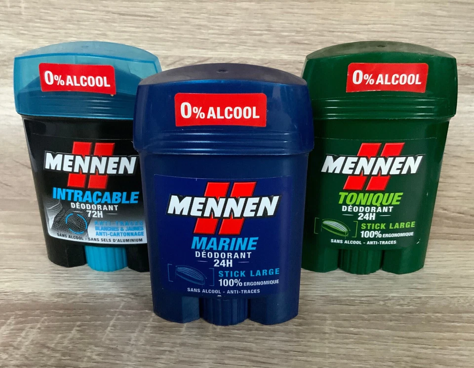 MENNEN Déodorant Homme Stick Tonique + Marine + Intracable Lot 3 X 50ml - Photo 1/1