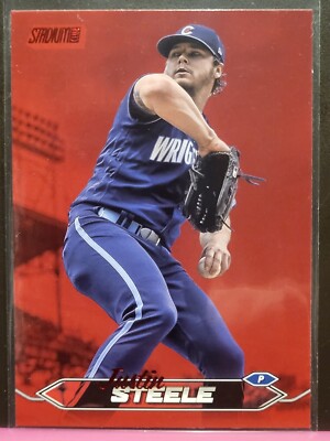Justin Steele Topps Stadium Club 2024 Chicago Cubs Red Card