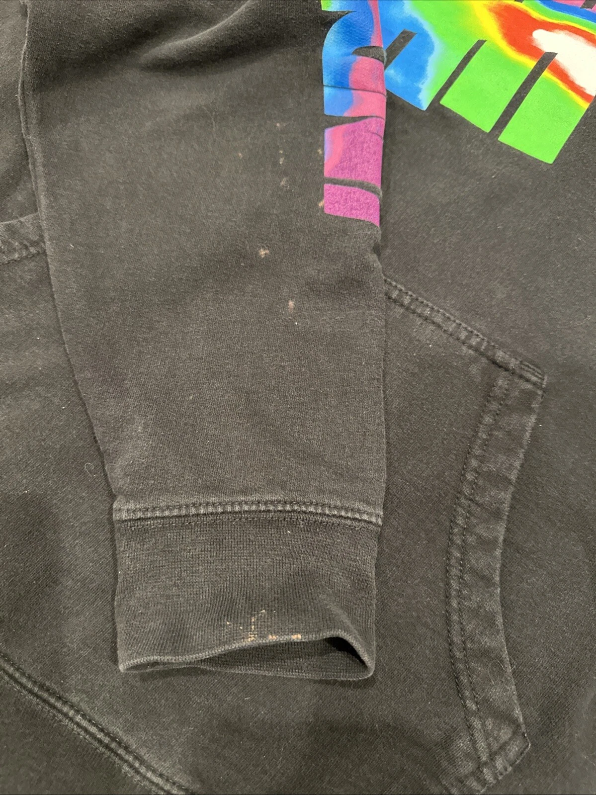 A BATHING APE (BAPE) Felpa con cappuccio multicolore nera Anti Social Social Club x Undefeated taglia L