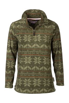 Damen Fair Isle Fleecepullover Damen Overhead Fleece Weihnachtspullover Rydale