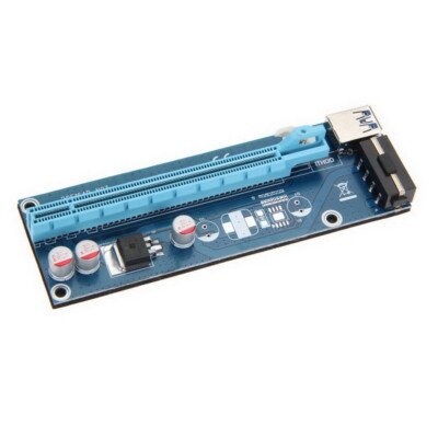 PCI-E 1x to 16x Powered USB 3.0 Extender Riser Adapter Card
