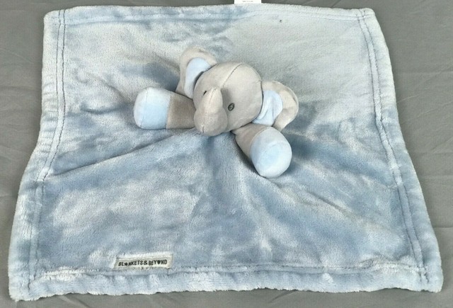 Blankets Beyond Blue And Gray Elephant Security Blanket Plush For Sale Online