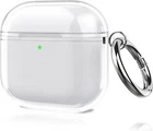 Clear Case for for AirPods 4 (2024) Shockproof Earbuds Protective Cover Keychain