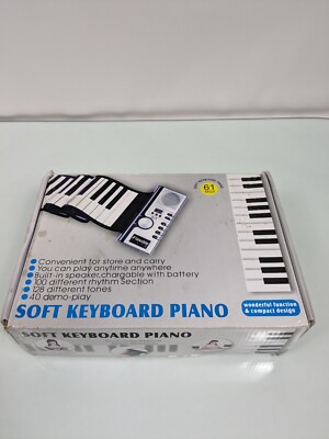 61 Key Electronic Roll Up Piano Keyboard Folding Portable MIDI Keyboards for Kid