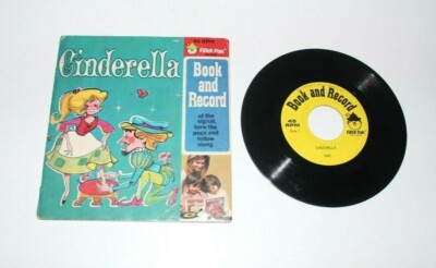 1942 book with 45 record Cinderella Peter Pan records RARE Vintage Read Along