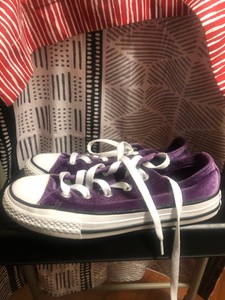 purple velvet converse