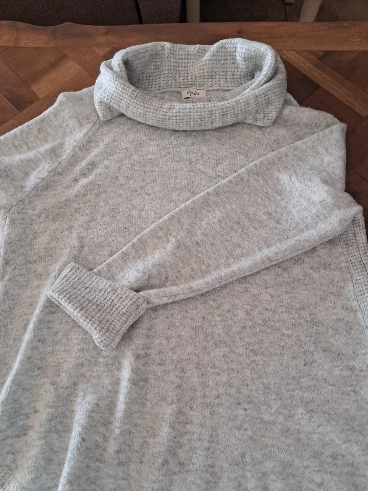 Suéter túnica Style and Co para mujer talla XXL gris capucha cuello pulóver invierno cálido  Foto 4 de 4