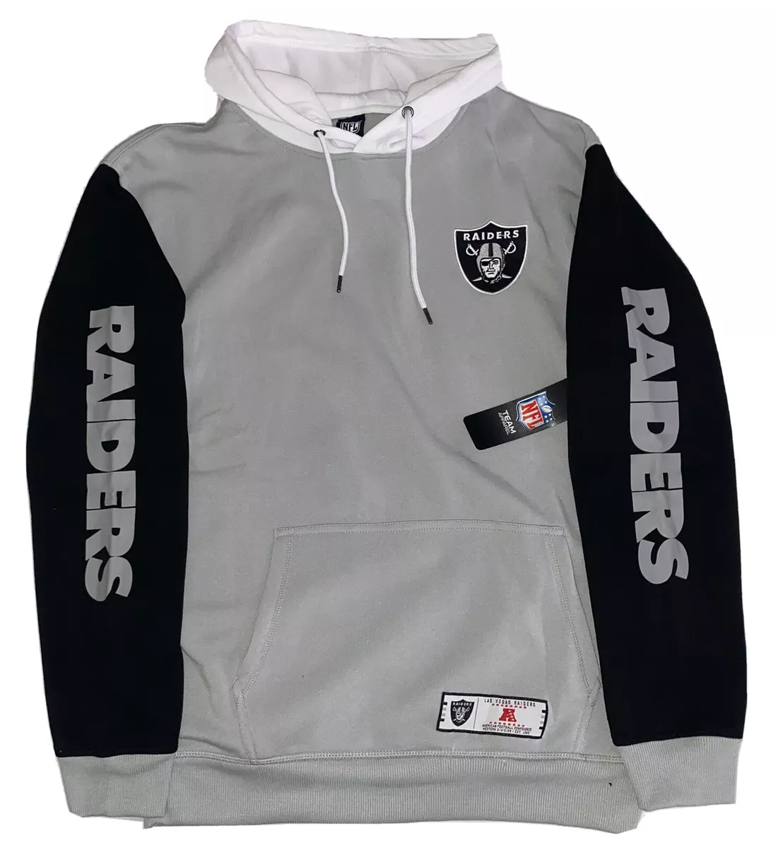 Embroidered raiders hoodie sales