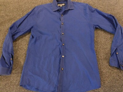 Express Mens Shirt Medium blue dots button down extra slim fit | eBay Express Mens Shirt Medium blue dots button down extra slim fit | eBay