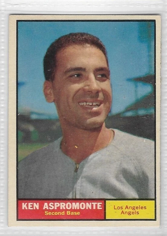 1961 Topps #176 KEN ASPROMONTE Los Angeles Angels EX-EXMINT *free shipping*
