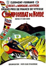 Clermont Ferrand Championat du Monde Moto Sidecar vers 1950 Motorbikes Poster