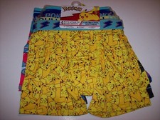 Pokemon Underwear Boys 4 Athletic Boxer Briefs Size 8 Nintendo New