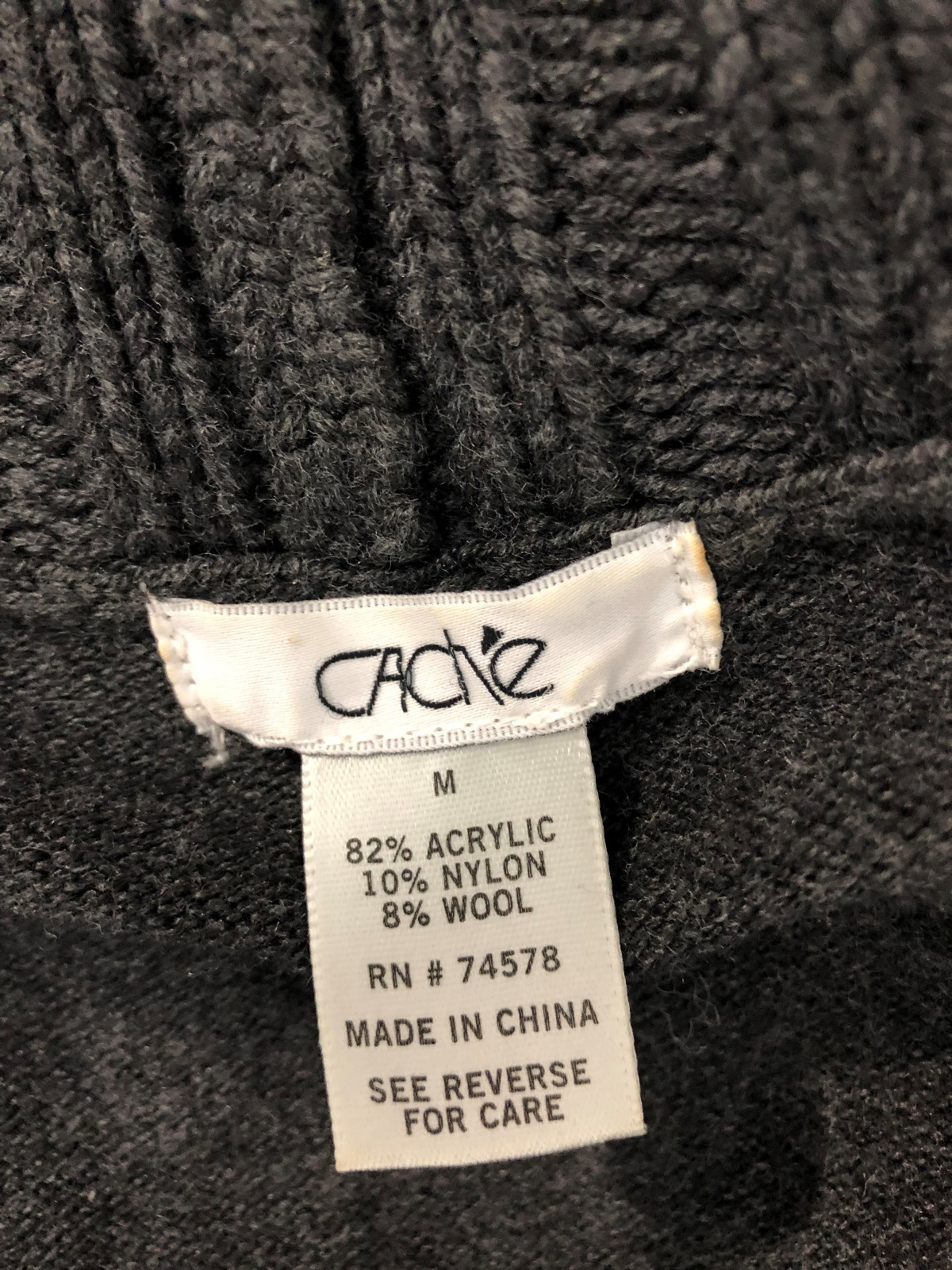 Cache Womens Pullover Sweater Solid Gray Large Co… - image 4