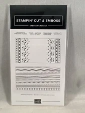 LITTLE DETAILS Embossing Folder Stampin Up New Stitches Lace 2 Folders