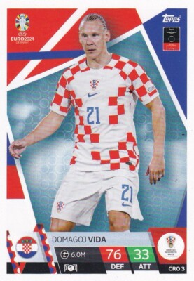 Topps Euro 2024 Match Attax 24 Base Karte Kroatien CRO 3 Domagoj Vida