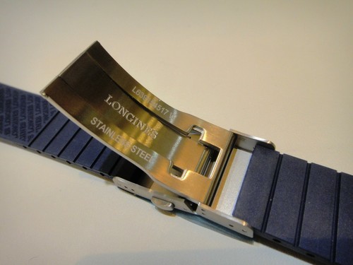 Genuine Ø41 Ø43 Longines HydroConquest L3 21mm L682 rubber strap band bracelet - Picture 6 of 21